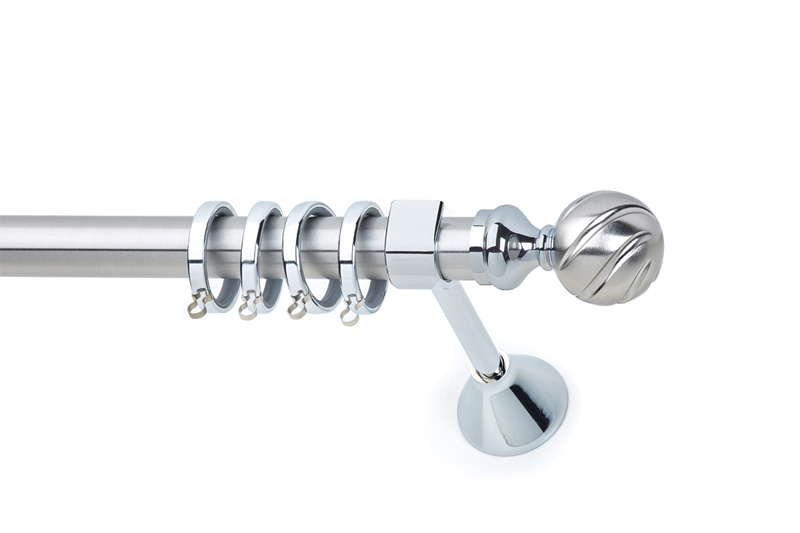 Anartisi - ΣΗΜΑΝΤΙΚΟ: Σε περίπτωση διαφοράς τιμής από το κατάστημα ισχύει παντα και μόνο η τιμή του καταστήματος Anartisi Κουρτινόξυλο Φ25 Ilussion Νίκελ Σατινέ/Χρώμιο